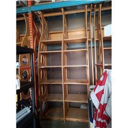 LARGE WOOD RETAIL DISPLAY SHELF UNIT - APPROXIMATELY 127 inches tall 70 inches wide 51 inches deep