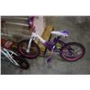 Image 3 : 2 KIDS BIKES, WHITE AND PINK AND WHITE AND RED