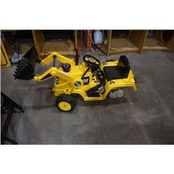 Kid trax 12 volt ride on front loader needs wheel and battery