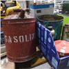 Image 3 : Box of antique vehicle side mirros, vintage gas can and more
