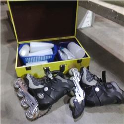 Cardel cigar case with roller blades, bottles and braided dishwasher hose