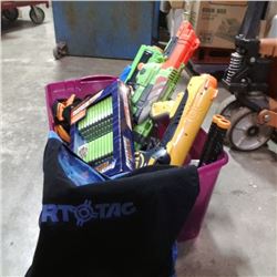 Tote of nerf guns and new pack of darts