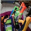 Image 2 : Tote of nerf guns and new pack of darts