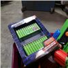 Image 3 : Tote of nerf guns and new pack of darts
