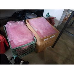 Box and crate of bubble shipping bags