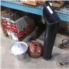 Image 1 : ALUMINUM POT WITH LID, GAS GAN AND 3FT EXHAUST PIPE