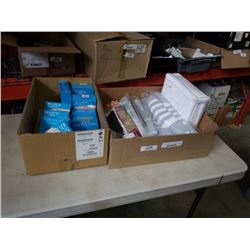 2 boxes of new duvet set, linens and rezeal mouthguards