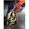 Image 1 : Box of cleaning fluids and swiffer