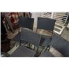 Image 3 : 4 FOLDING PATIO CHAIRS - WICKER LOOK