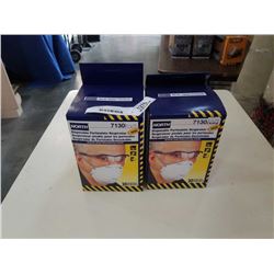 2 BOXES NORTH N95 DISPOSABLE PARTICULATE RESPIRATORS