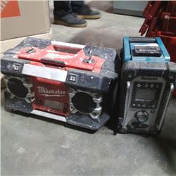 MILWAUKEE AND MAKITA SHOP RADIOS