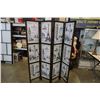 Image 1 : 4 PANEL ROOM DIVIDER WITH WORL LOCATIONS PATTERN