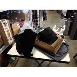 2 TRAYS OF JEWELRY DISPLAY STANDS, DREAM CATCHER, ETC