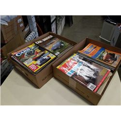 2 BOXES OF HOTROD MAGAZINES