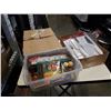 Image 1 : 2 BOXES AND TRAY OF KNIFE SETS, COMBS, PING PONG RACKET