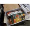 Image 2 : 2 BOXES AND TRAY OF KNIFE SETS, COMBS, PING PONG RACKET