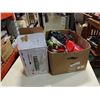 Image 1 : LOT OF NOMA BUBBLE LIGHTS CHRISTMAS LIGHTS AND BOX OF XMAS DECOR