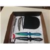 Image 2 : TRAY OF NEW KNIVES AND DARTS - THROWING KNIVES, FOLDING KNIVES