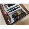 Image 4 : TRAY OF NEW KNIVES AND DARTS - THROWING KNIVES, FOLDING KNIVES