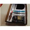 Image 6 : TRAY OF NEW KNIVES AND DARTS - THROWING KNIVES, FOLDING KNIVES