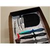 Image 7 : TRAY OF NEW KNIVES AND DARTS - THROWING KNIVES, FOLDING KNIVES
