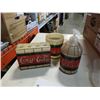 Image 2 : 3 pc stained glass coca cola bathroom set, vintage butter press, tortoise shell jewelry box, Moorcro