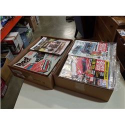 2 BOXES OF HOTROD MAGAZINES