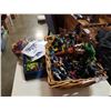 Image 1 : Basket of various action figures and bag of lego