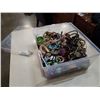 Image 1 : LARGE TOTE W/ LID OF JEWELLERY