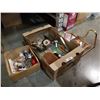 Image 1 : BOX OF COLLECTABLES, BAROMETERS, MIRROR