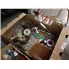 Image 3 : BOX OF COLLECTABLES, BAROMETERS, MIRROR