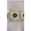 Image 2 : 3 CANADIAN SILVER 25 CENT KING GEORGE V  .800 SILVER 1928-1930