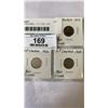 Image 2 : 7 CANADIAN DIMES -  1717-1919  .925 SILVER, 1920, 1929-1931  .800 SILVER