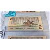 Image 3 : 3 MINT 1986  2 DOLLAR BILLS - 2 IN SEQUENCE, LAST YEAR OF BILL