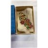Image 8 : Box of vintage estate jewelry, including broaches, pins and more