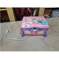 DISNEY PRINCESS CD PLAYER JEWELLERY BOX - WORKING