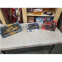 2 DIECAST CARS AND NEWBRIGHT RC MONSTER TRUCK