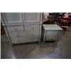 Image 2 : MAPLE 2 PIECE WARDROBE AND 2 DRAWER NIGHTSTAND