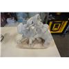 Image 3 : Elephant statue, bird candleabra and wooden corner shelves