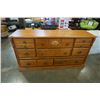Image 1 : WOOD 8 DRAWER DRESSER