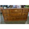 Image 2 : WOOD 8 DRAWER DRESSER