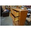 Image 8 : 5 DRAWER PINE CHEST OF DRAWERS