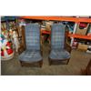 Image 1 : TWO WOOD FRAMED WINGBACK CHAIRS