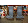 Image 2 : TWO WOOD FRAMED WINGBACK CHAIRS