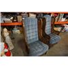 Image 3 : TWO WOOD FRAMED WINGBACK CHAIRS