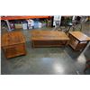Image 1 : OAK COFFEE TABLE AND 2 ENDTABLES
