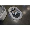 Image 2 : WHITE WICKER MIRROR AND WHITE WICKER BASKET