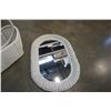 Image 5 : WHITE WICKER MIRROR AND WHITE WICKER BASKET