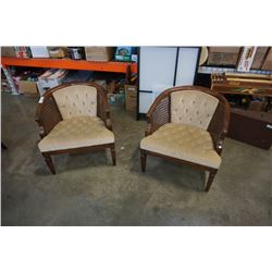 2 VINTAGE BUCKET CHAIRS