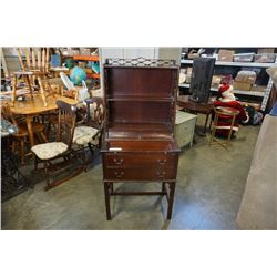 ANTIQUE MAHOGANY FINISH DESK UNIT